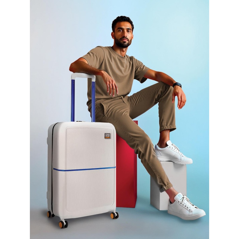 Urban JungleBy Safari Ivory White Cabin Hardside Trolley Polycarbonate Suitcase
