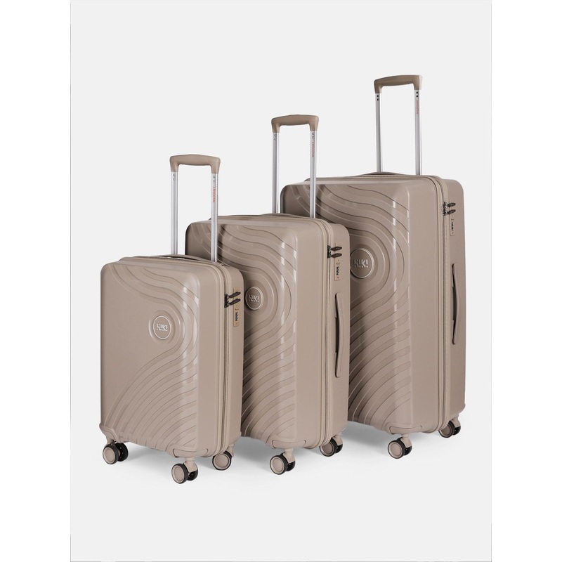 Wildcraft Set Of 3 Onyx-TR Textured Hard Suitcase Trolley- 185L