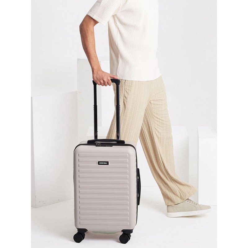 Assembly Textured 360 Degree Rotation Hard Cabin-Sized Trolley Bag 40L