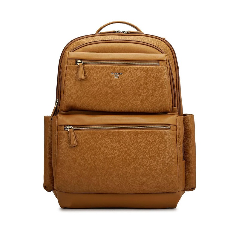 Da Milano Men Leather Laptop Backpack