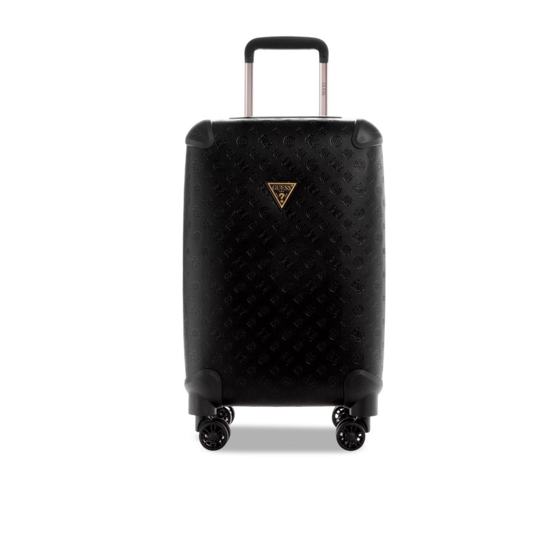 Guess Black Textured Hard-Sided Cabin Trolley Suitcases