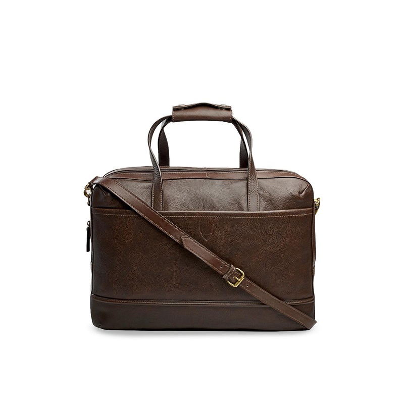 Hidesign Men Brown Solid Laptop Bag