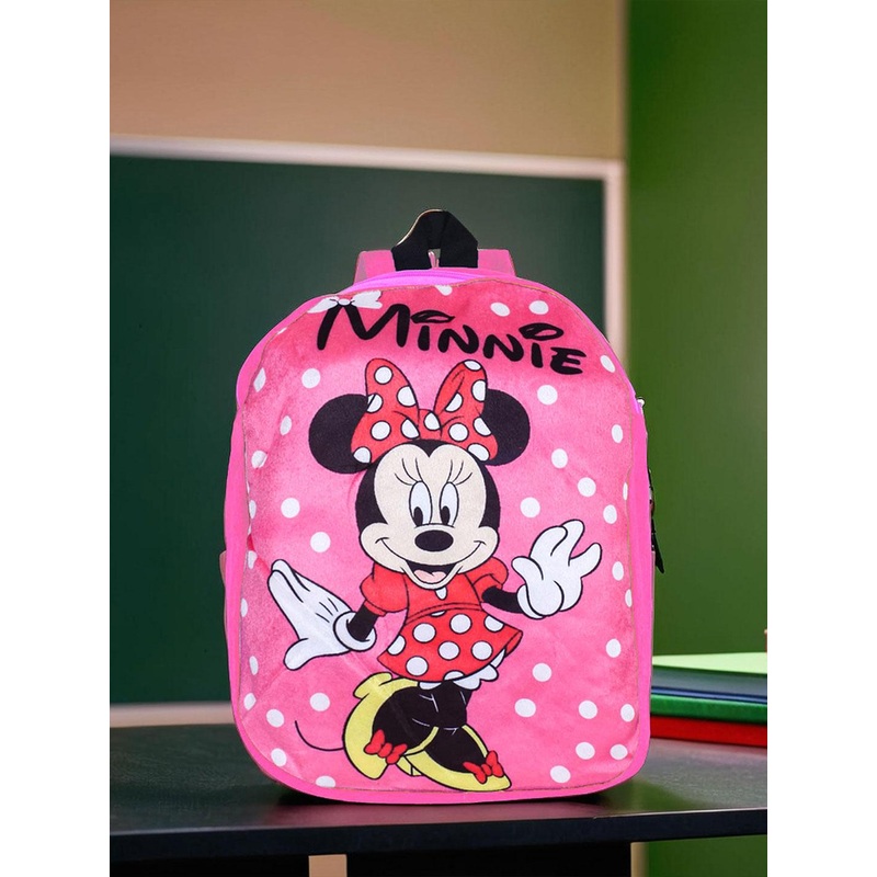 Kuber Industries Pink & White Graphic Backpack