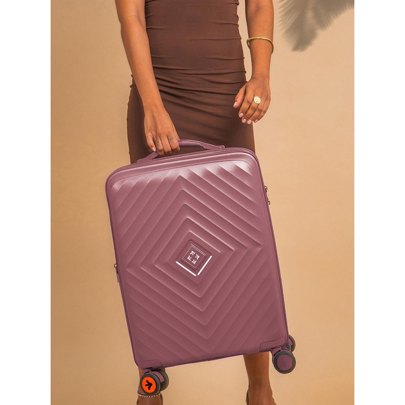 Nasher Miles Antwerp Polypropylene Cabin Bubblegum Pink Trolley Bag 20Inch 55cm