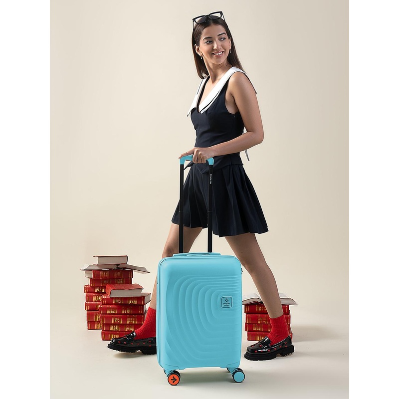 Nasher Miles Boston Polypropylene Cabin Teal Trolley Bag – 20 Inch (55 cm)