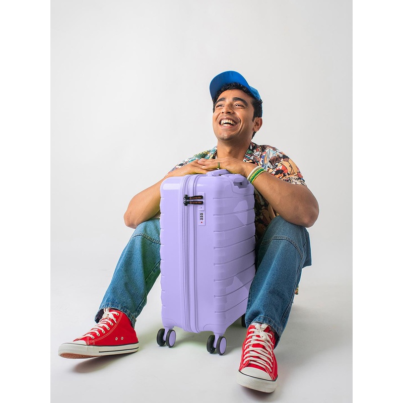 Nasher Miles Vienna Polypropylene Cabin Purple Trolley Bag – 20 Inch (55 cm)