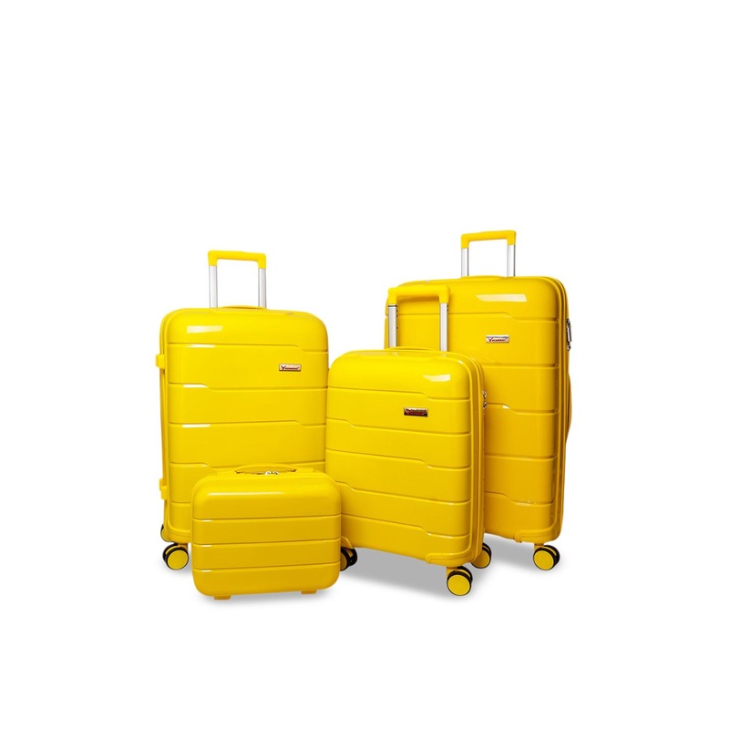 REDHORNS Set Of 4 Antiscratch Trolley Suitcases  Cabin & Check-in Size & TSA Lock