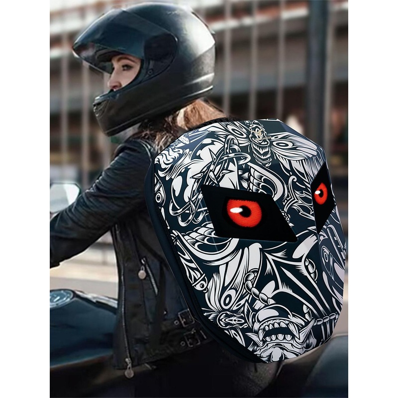 REDHORNS Unisex Graphic Contrast Detail Backpack with Anti-Theft