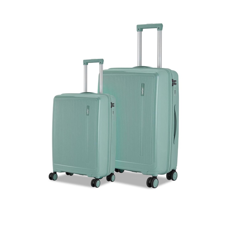 Safari Set Of 2 Textured Water-Resistant Hard-Sided Trolley Bags