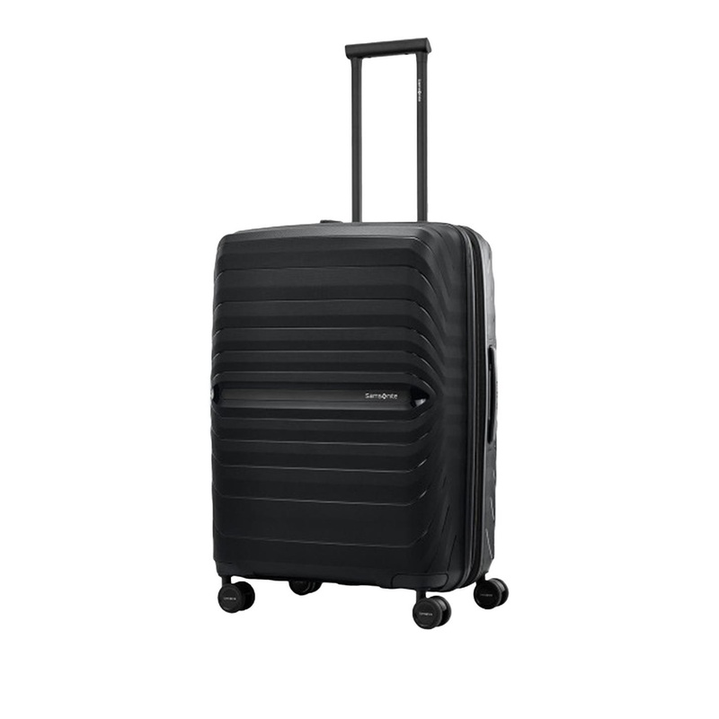 Samsonite Octolite Neo Black Expandable 68 Cms Medium Check-In Trolley Bag