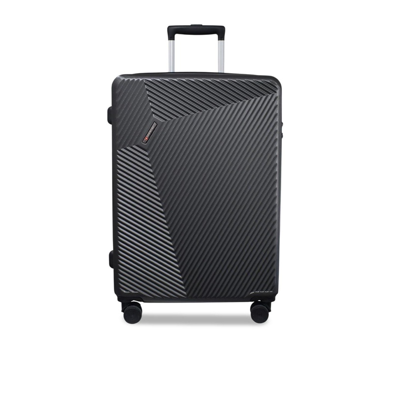 SWISS MILITARY Lithane Textured Water-Resistant Hard-Sided Medium Trolley Bags