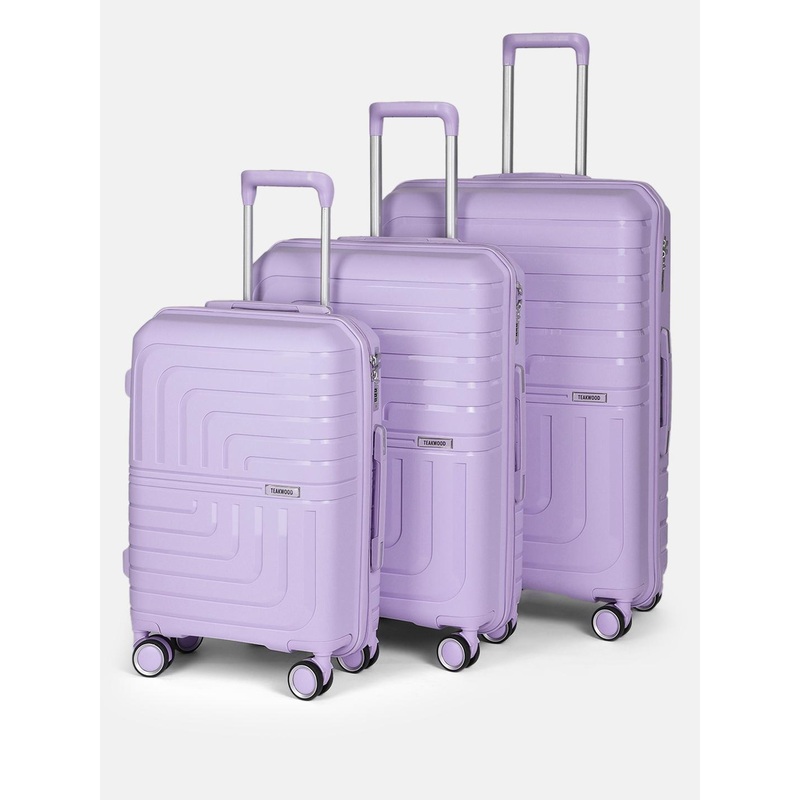 Teakwood Leathers Set of 3 360 Degree Rotation Hard-Sided Trolley Bags