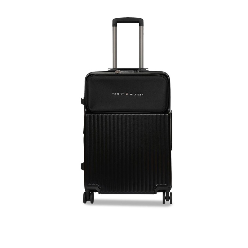 Tommy Hilfiger Pittsburg Unisex Textured Hard-Sided Medium Trolley Bag