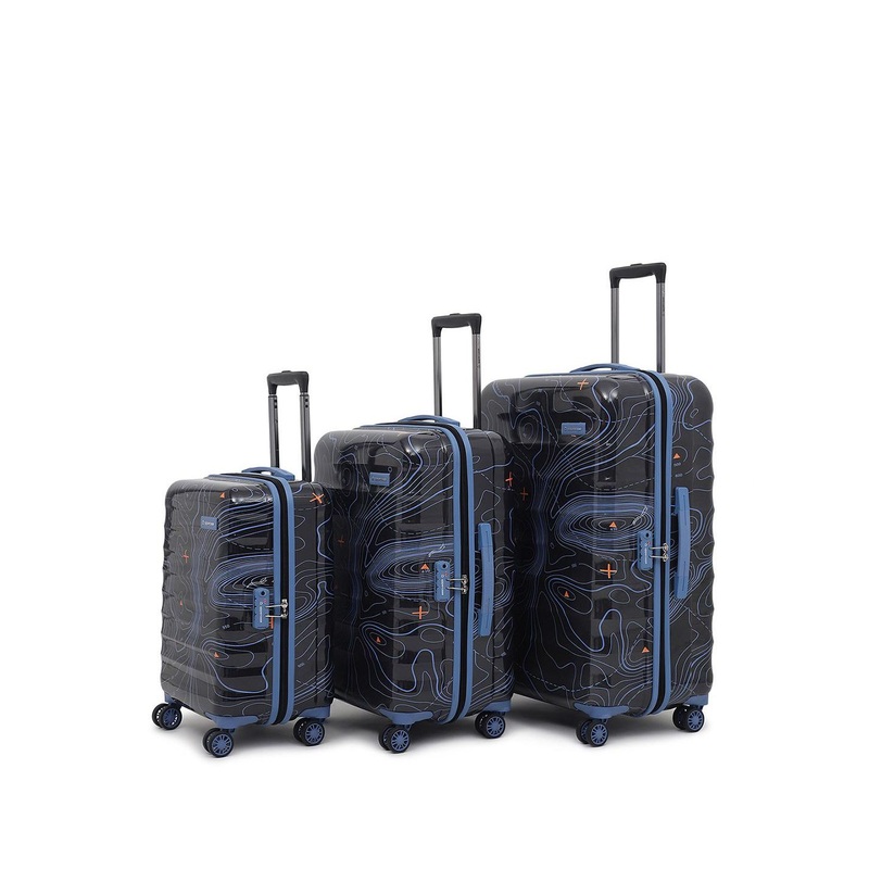 uppercase Unisex Set Of 3 Printed Hard-Sided Trolley Bags