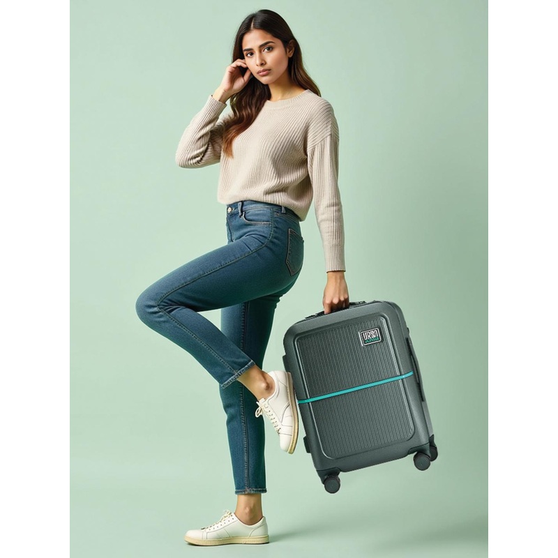 Urban Jungle by Safari Green Cabin Hardside Trolley Polycarboante Suitcase