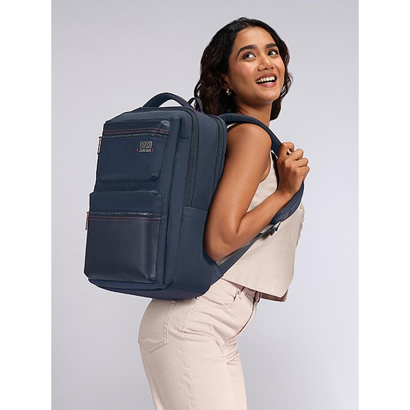 Urban Jungle By Safari Unisex Water Resistant Blue Laptop Backpack 21 Liters