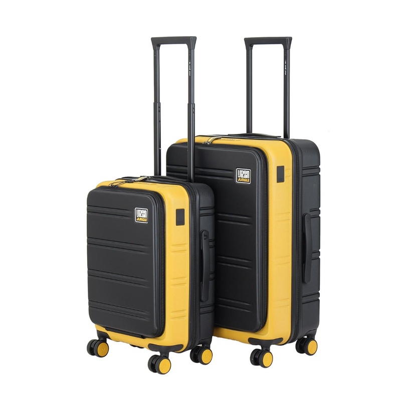 Urban Jungle Hold-All Set Of 2 Hard-Sided Cabin & Medium Trolley Suitcase