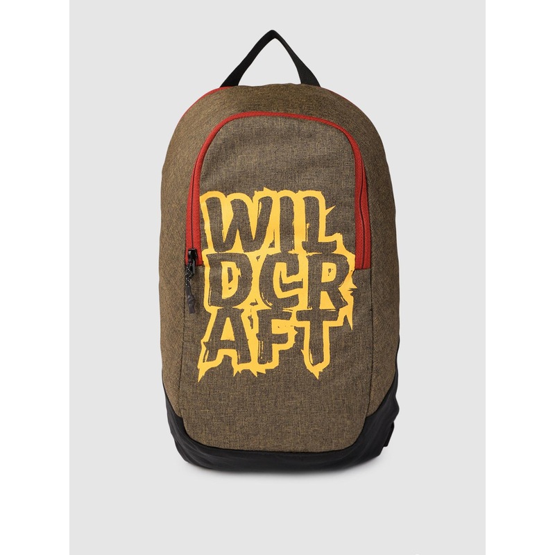 Wildcraft Unisex Olive Brown Bean Brand Logo Printed Backpack