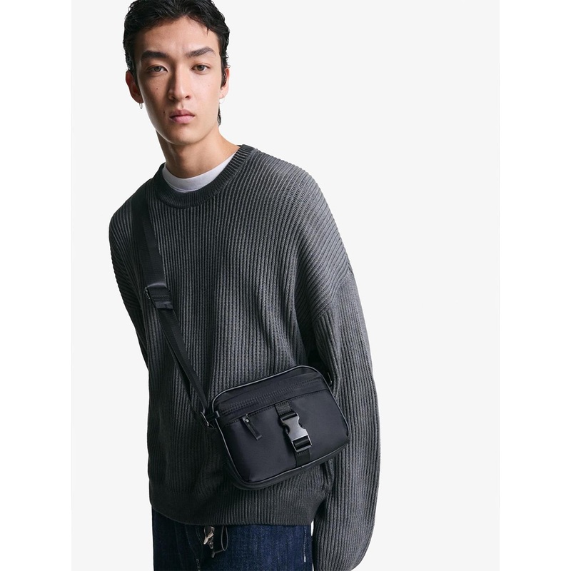 Bershka Men Solid Crossbody Sling Bag