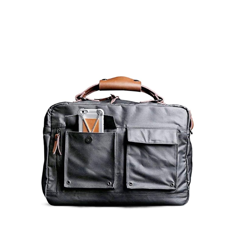 CONTACTS Men Grey & Brown Solid Messenger Bag