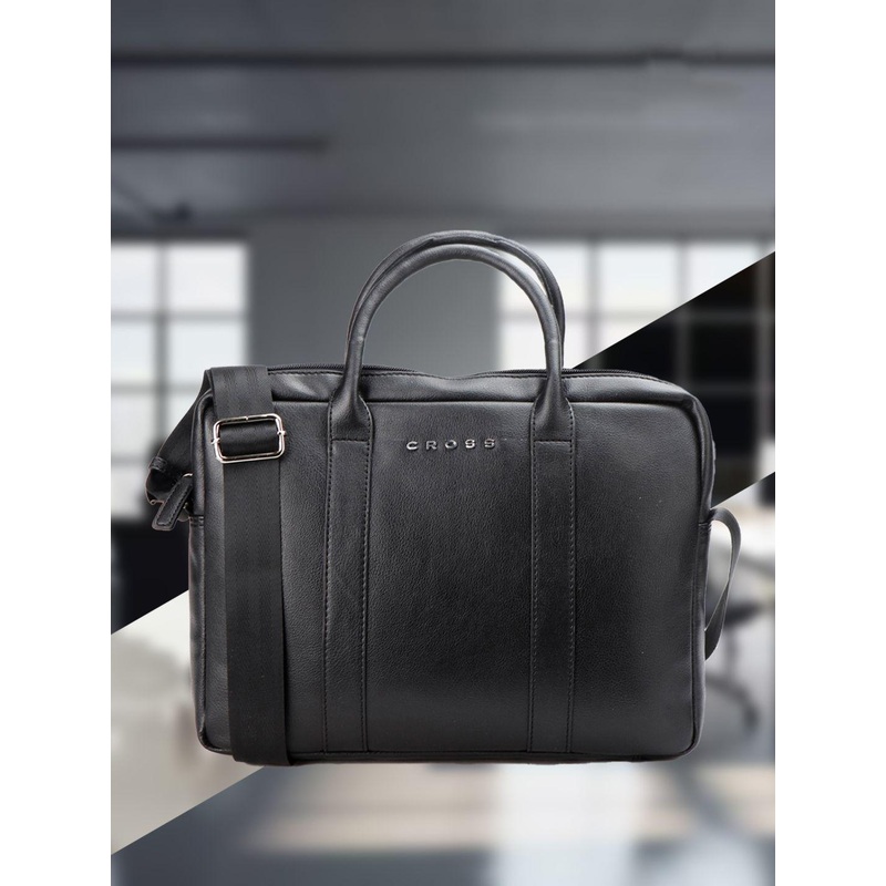 Cross Men Solid Zip Closure Laptop Bag