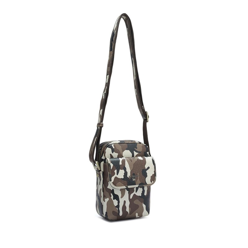 Da Milano Men Leather Printed Messenger Bag