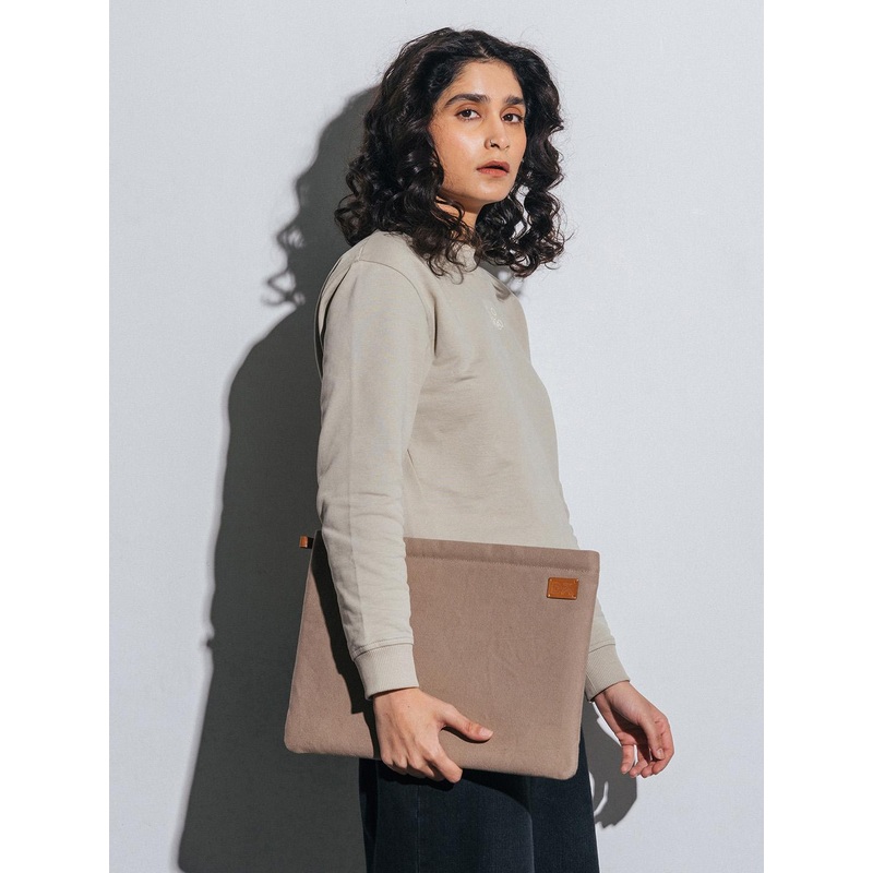 DailyObjects Unisex Khaki Beige Skipper Sleeve Medium For MacBook Air\u002FPro 33.02cm