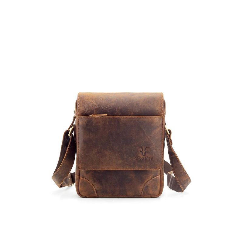 Goatter Men Leather Messenger Bag
