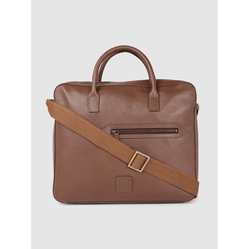 Hidesign Men Brown Solid Messenger Bag
