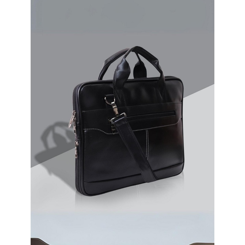 Martucci Men Synthetic Detachable Sling Strap Laptop Bag