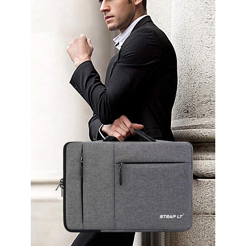 Straplt Men Solid Waterproof Laptop Sleeve Case