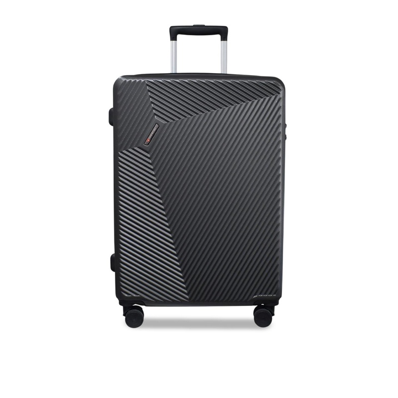 SWISS MILITARY Lithane Textured Water-Resistant Hard-Sided Large Trolley Bags