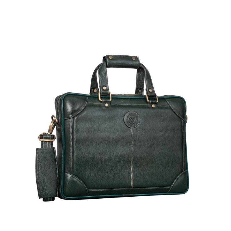 BRAND LEATHER Men Padded Laptop Compartment Leather Laptop Bag