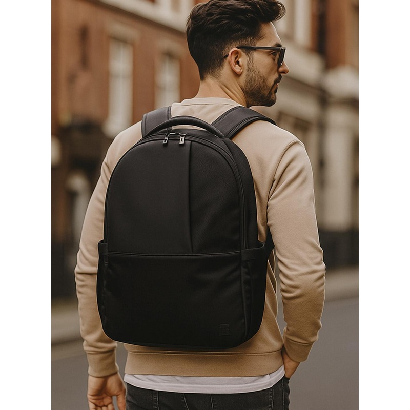 CARRIALL Unisex Black Backpack