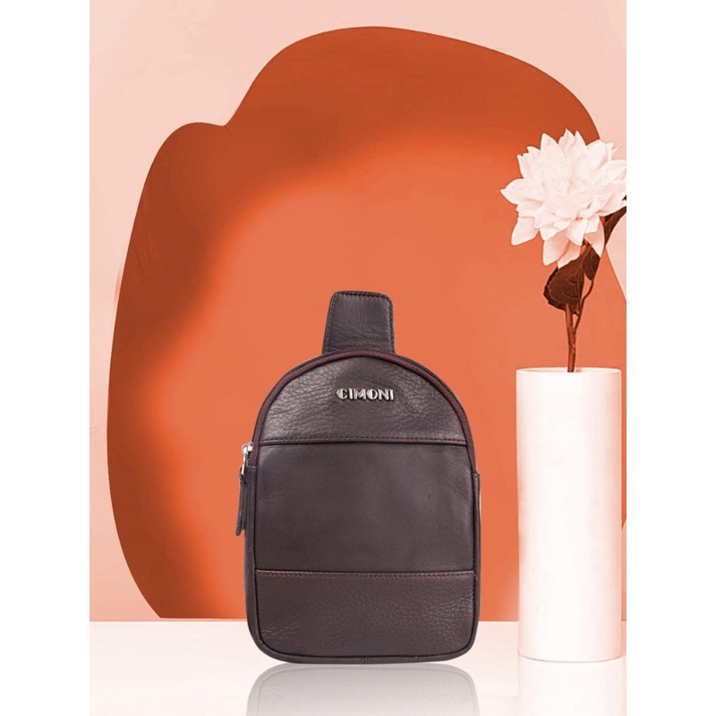 CIMONI Unisex Leather Crossbody Formal Backpack