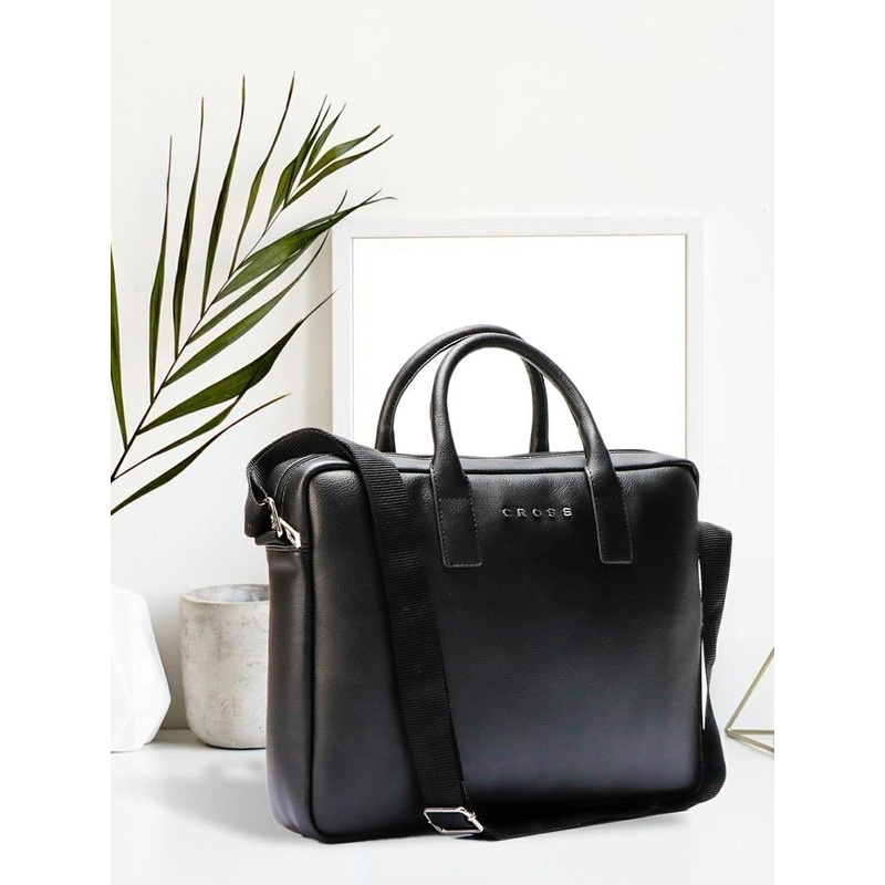 Cross Men Textured PU Laptop Bag