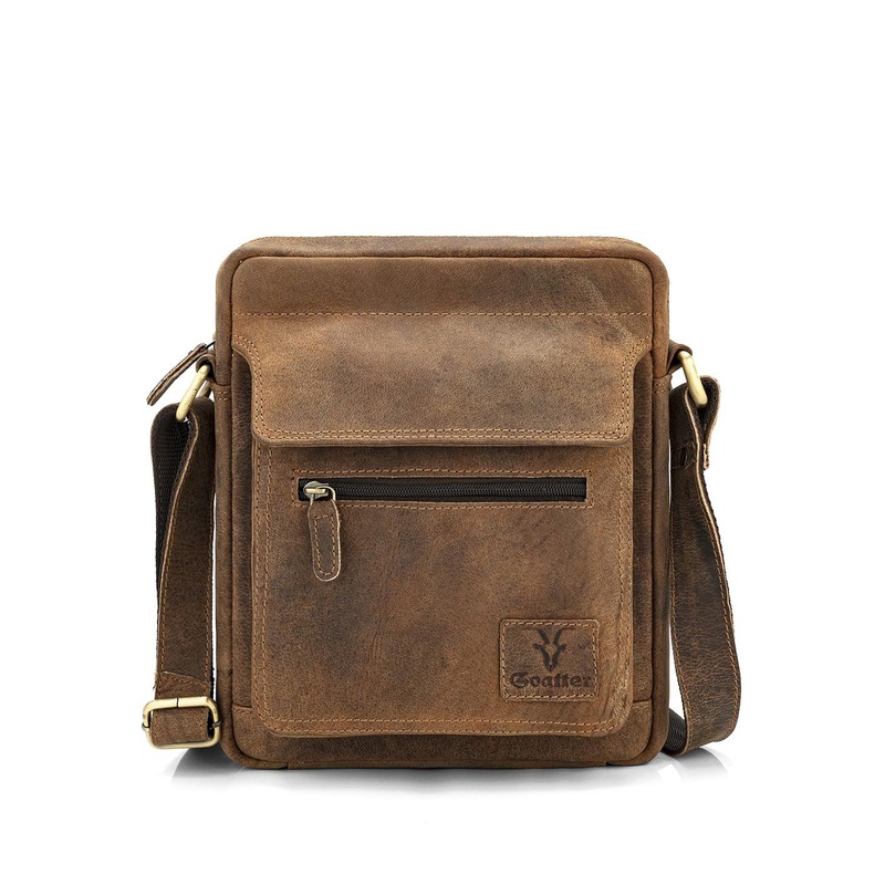 Goatter Men Leather Sling Bag