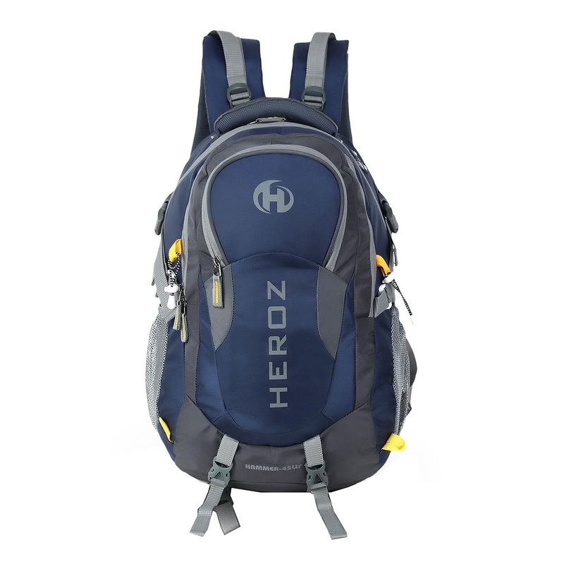 HEROZ Unisex Brand Logo Backpacks with Rain Cover