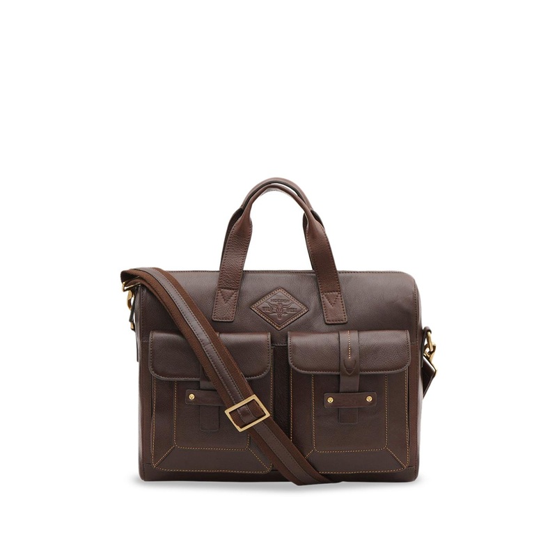 Hidesign Leather Structured Crossbody \u002F Shoulder Bag with Fringed Detail