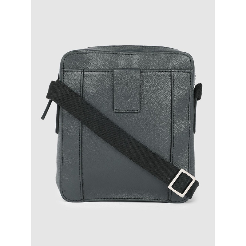 Hidesign Men Blue Leather Messenger Bag