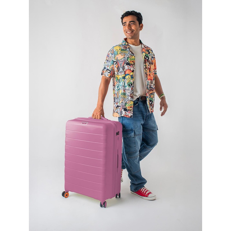 Nasher Miles Vienna Polypropylene Large Pink Trolley Bag – 28 Inch (75 cm)