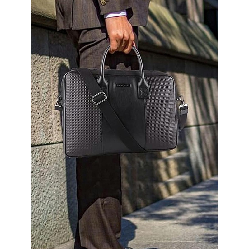 Police Men Textured Laptop Bag