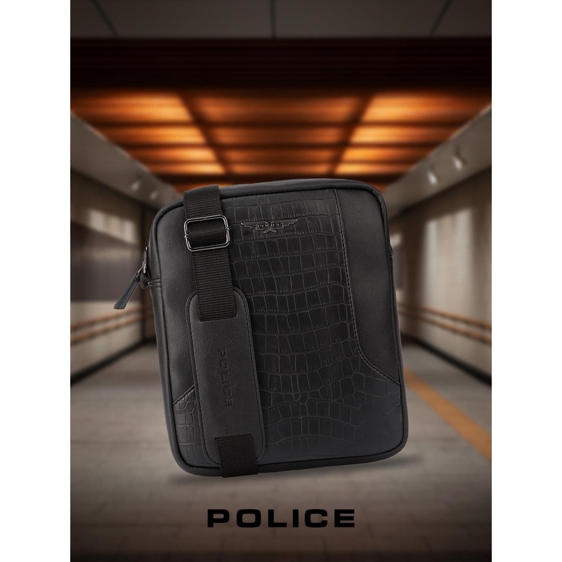 Police Textured Structured Handheld Bag