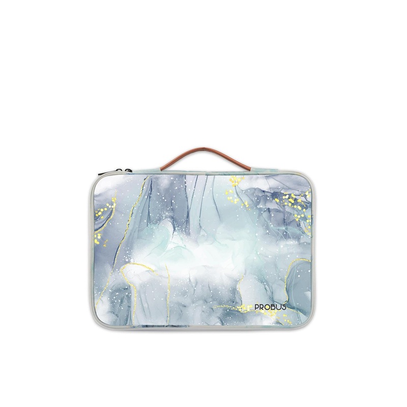 PROBUS Unisex Blue & Grey Printed Laptop Sleeve