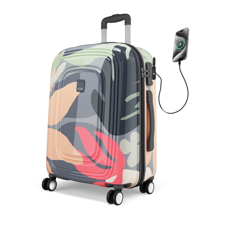 Safari Aurum Large Hard Trolley Suitcase with USB Charging Port – 141 Litres