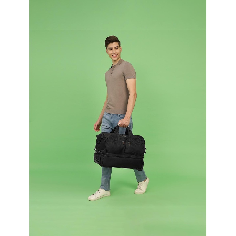 SWISS MILITARY Double Decker Duffle Trolley Overnight Bag