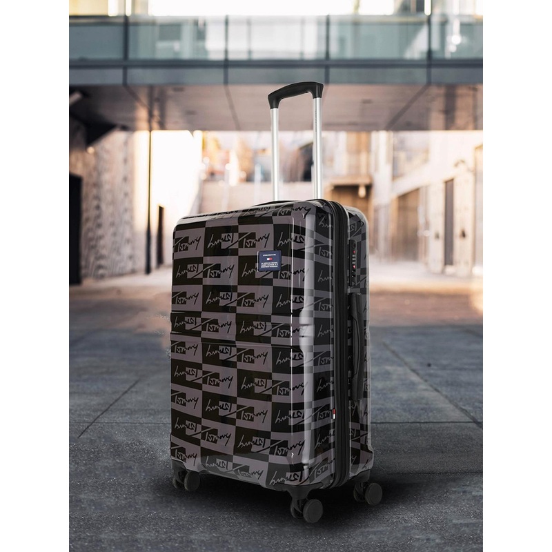 Tommy Hilfiger Hard 4 Wheels 360-Degree Rotation Large Trolley Bag- 48 L