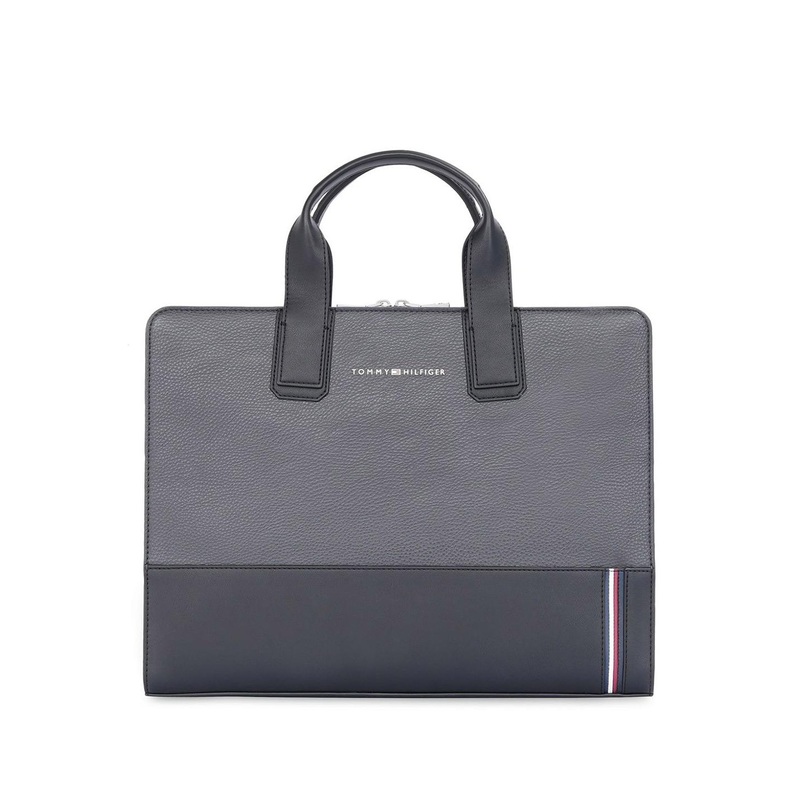 Tommy Hilfiger Men 14 Inch Colourblocked PU Laptop Bag