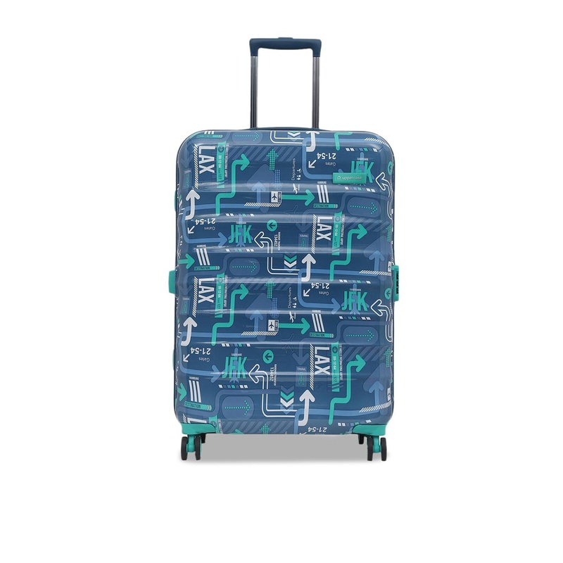 uppercase JFK Printed Hard-Sided Large Trolley Bag
