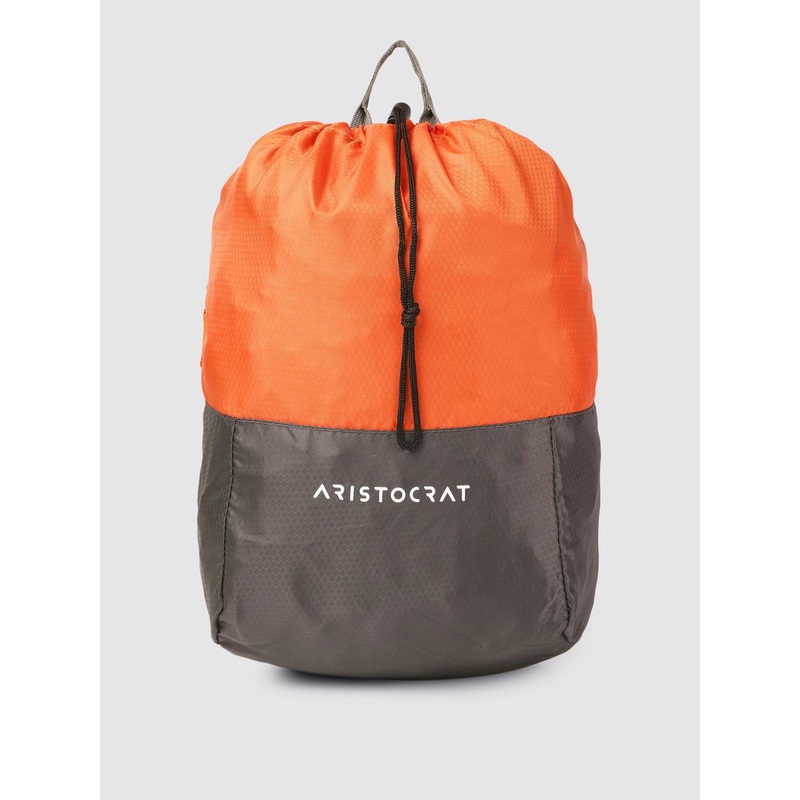 Aristocrat Unisex Grey & Orange Backpack
